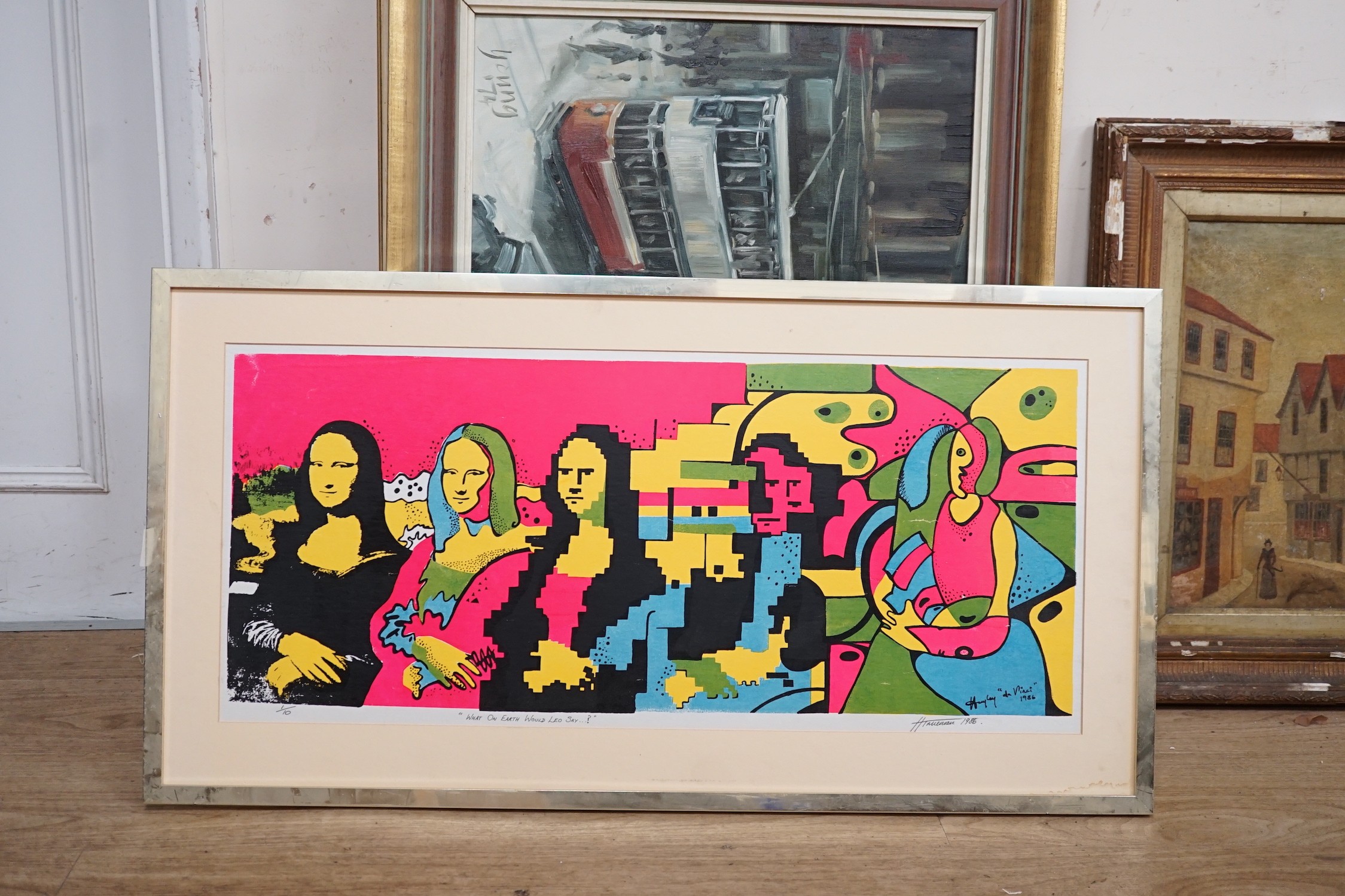 H. Trueman, limited edition print, 'What on earth would Leo say?', signed and dated 1986, 1/10, 32 x 73cm